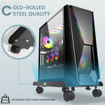 HASTHIP® Adjustable Mobile CPU Stand,Ventilated Mobile Computer Tower Stand with 4 Rolling Caster Wheels,Retractable Desktop PC Tower Under Desk CPU Holder PC Floor Cart Riser for Gamers Students