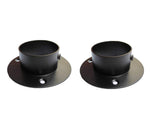 HASTHIP® 2Pcs Metal Curtain Rod Flange Mount Brackets, Stainless Steel Rod Socket Holders for 26mm Curtain Rod, Wall/Ceiling Mount with Set Screw