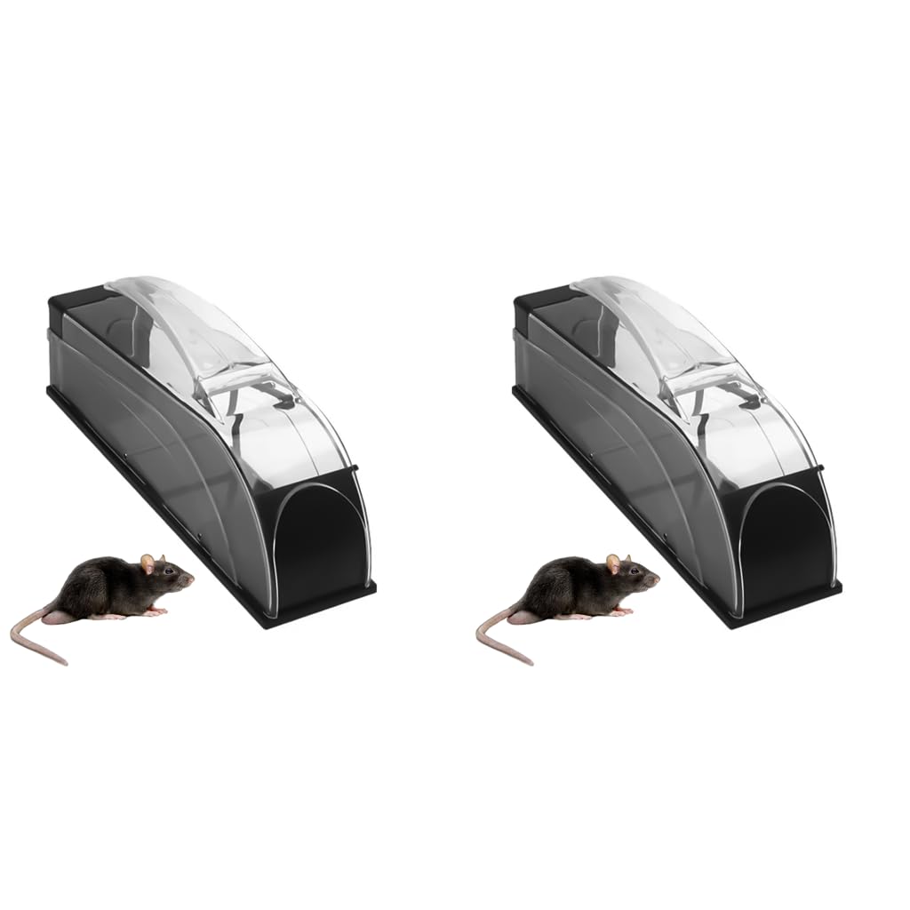 HASTHIP Humane Mouse Trap for Home with 12.6 in Channel and Ergonomic Handle | Reusable ABS Cage