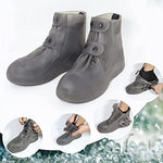 HASTHIP® Silicone Rain Shoe Cover for Rain Waterproof Shoe Cover for Kids Men Women with Double-Breasted, Anti-Slip TPE Sole Wear-resistant Reusable Shoes Protector for Rainy Season (for Size 5.5-7.5)
