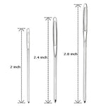HASTHIP Crochet Needles Set for DIY Crochets featuring Large Eye Design and 9 Pcs Stainless Steel | with Transparent Storage Bottle