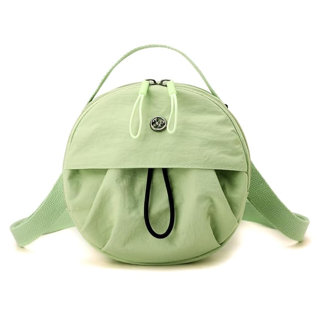 HASTHIP® Women Stylish Crossbody Bag Nylon Drawstring Bucket Bag Simple Messenger Bags Adjustable Strap (Green)
