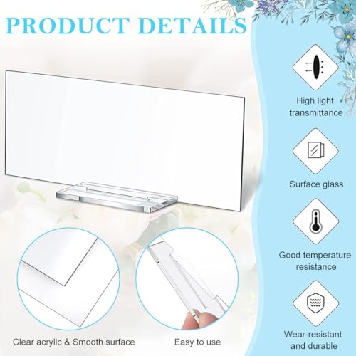 HASTHIP® 10Pcs Acrylic Table Sign Holders with Bases Tabletop Sign Holders Clear Sign Holders Party Event WeddingSupplies Stores Price Tag Holders Table Number Holder, 5.9x2.36inches