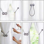 HASTHIP Magnetic Curtain Tiebacks for Home and Office with Strong Nickel Plated Magnets | Pack of 2