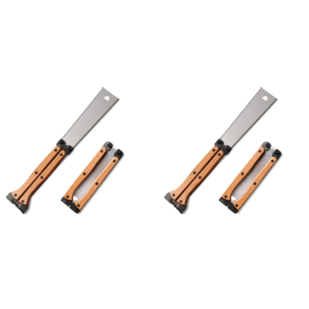 HASTHIP Hand Saw for Woodworking and DIY with 5.5 in Dual Edge Blade featuring SK-5 Steel
