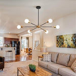 HASTHIP® BrandName 6-Light Modern Swivel Ceiling Light Fixture, Retro Industrial Geometric Metal Flush Mount for Living Room, E27 Base, Bulb Not Included