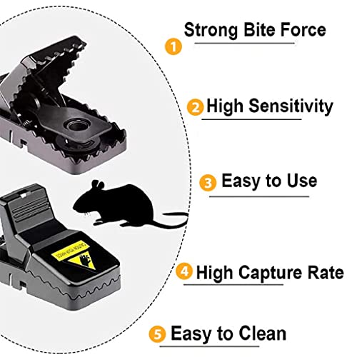 HASTHIP® 12PCS Rat Traps House Garden Patio Reusable Mouse Traps for Mice Rats Chipmunks Squirrels Hamsters Other Rodents Quickly Slam Killer Indoor Outdoor