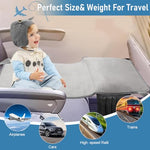 HASTHIP® 30.7x18.9'' Seat Footrest for Kids Travel Sleeping Bed with Inflatable Pillow Packable Seat Extender with Storage Pouch, Air Pump, Travel Essentials for Kids Flight Travel Accessories