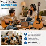HASTHIP Clip-On Acoustic Guitar Stand with Non-Slip Silicone Grip, 102 mm Portable Mini Holder