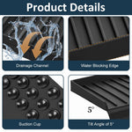 HASTHIP Silicone Sink Edge Protector, 4 x 24 in, 5mm Thick with 5 Degree Drainage Slope