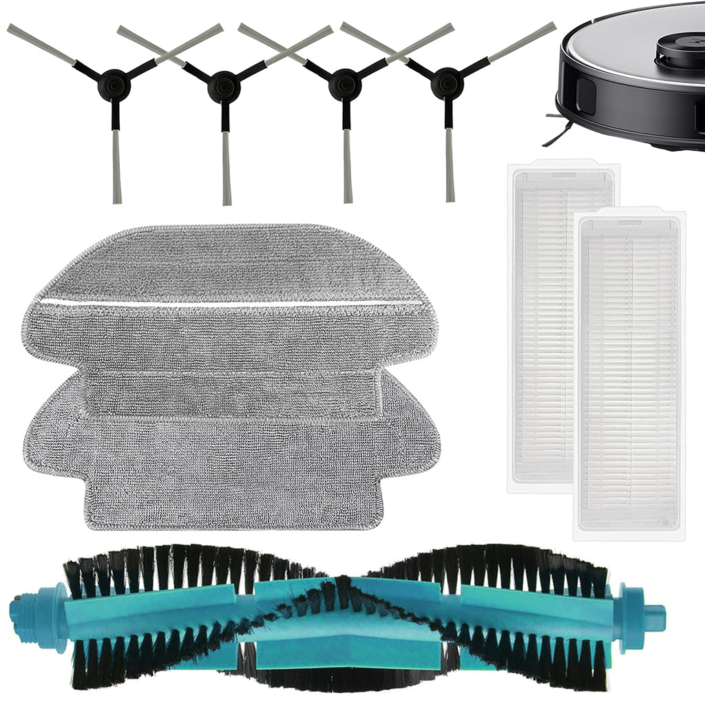 HASTHIP® Replacement Vacuum Cleaner Accessories for Viomi SE, with 1 Main Brush, 4 Side Brushes, 2 Mop Cloth, 2 Filters, Spare Replacement Accessories for Viomi SE Smart Vacuum Cleaner
