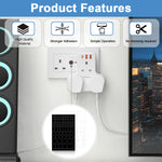 HASTHIP® 2 Sheets Blackout Stickers 140Pcs Multi Sized & Shaped LED Indicator Cover Stickers Self Adhesive Blackout Dot Stickers for Indicator Lights on Wall Switch, Air Conditioner, TV, More