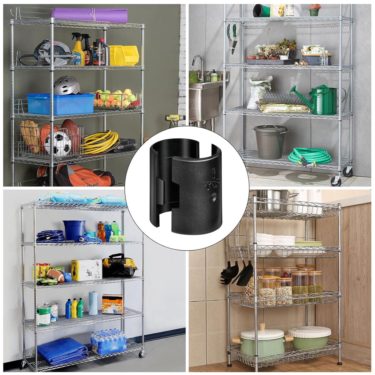 HASTHIP® 30Pcs Pipe Clips Pipe Fastening Holders Wire Shelving Shelf Lock Clips Snap On Pipe Clips