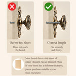 HASTHIP 2-Piece Mushroom Cabinet Knobs in Zinc Alloy with Antique Brass Backplates