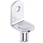 HASTHIP® 30Pcs Shelf Support Pegs,1/4 Inch Diameter Shelf Bracket Pegs with Hole,Nickel Plated L-Shaped Clips for Kitchen & Bookcase Shelf Cabinet Furniture Closet Shelf Pins Support-Metallic
