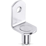 HASTHIP® 30Pcs Shelf Support Pegs,1/4 Inch Diameter Shelf Bracket Pegs with Hole,Nickel Plated L-Shaped Clips for Kitchen & Bookcase Shelf Cabinet Furniture Closet Shelf Pins Support-Metallic