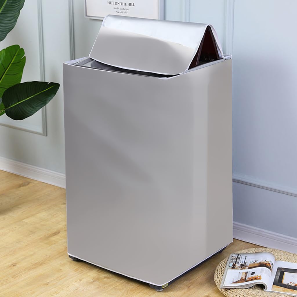 HASTHIP Top Load Washing Machine Cover 60×62×95cm with Roll Up Flap and Silver UV Resistant Protection
