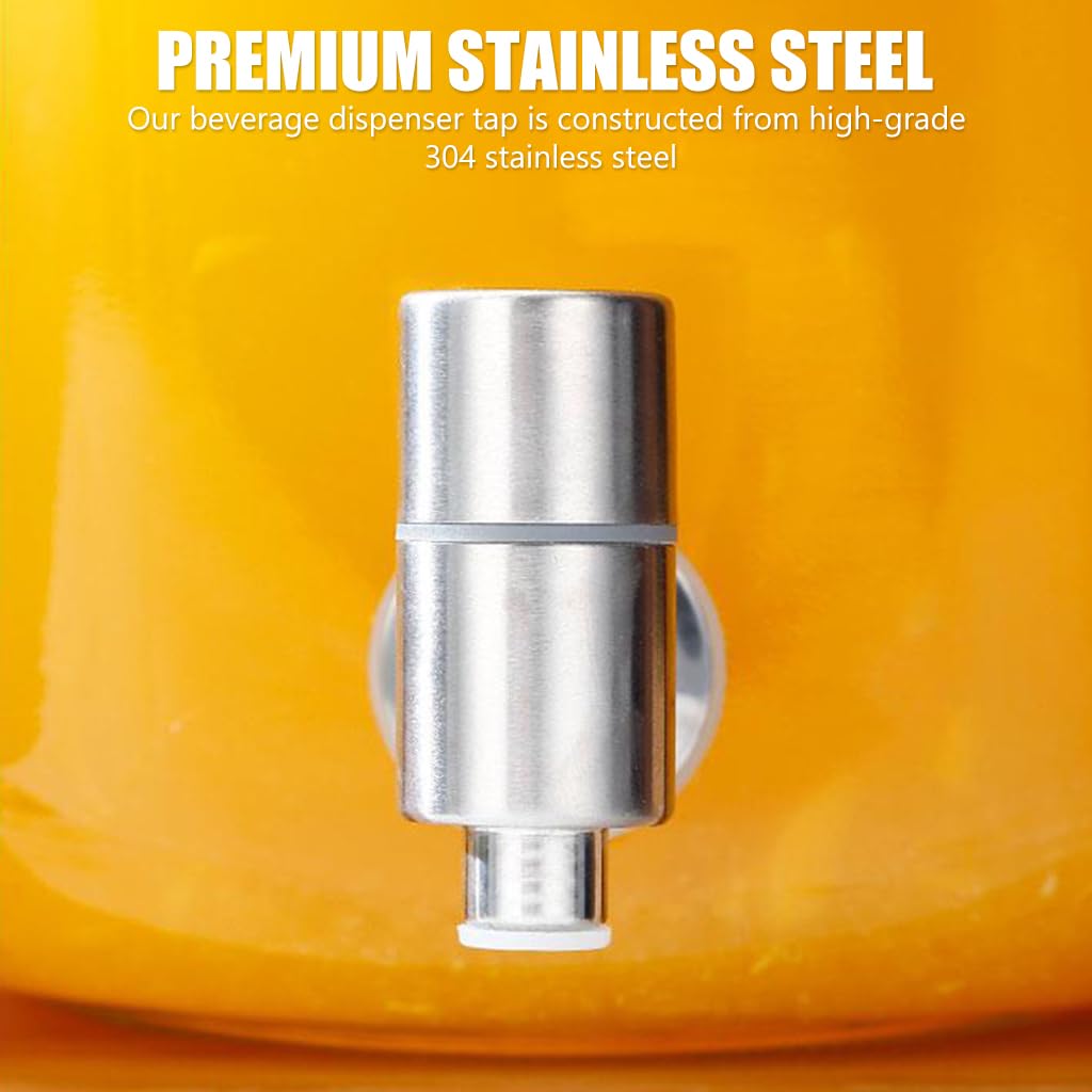 HASTHIP Replacement Spigot Faucet Tap for Beverage Dispenser with Leak-Proof Seal | 16mm 304 Stainless Steel Lever Pour Spout