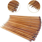 ELEPHANTBOAT® 18pcs Wood Knitting Needle Set--Small to Large 2-10mm, Sturdy Round Blunt Yarn Knitting Needles Tool Kit