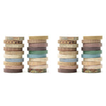 HASTHIP Washi Tape Set for Scrapbooking and Journals featuring Retro Antique Patterns 20 Rolls 0.7cm x 3m