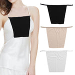 HASTHIP® SANNIDHI 3Pcs Clip On Camisole para Mujer, Cubre Escote Interior sin Encaje, Inserciones elásticas para Tops y Vestidos de Escote Profundo