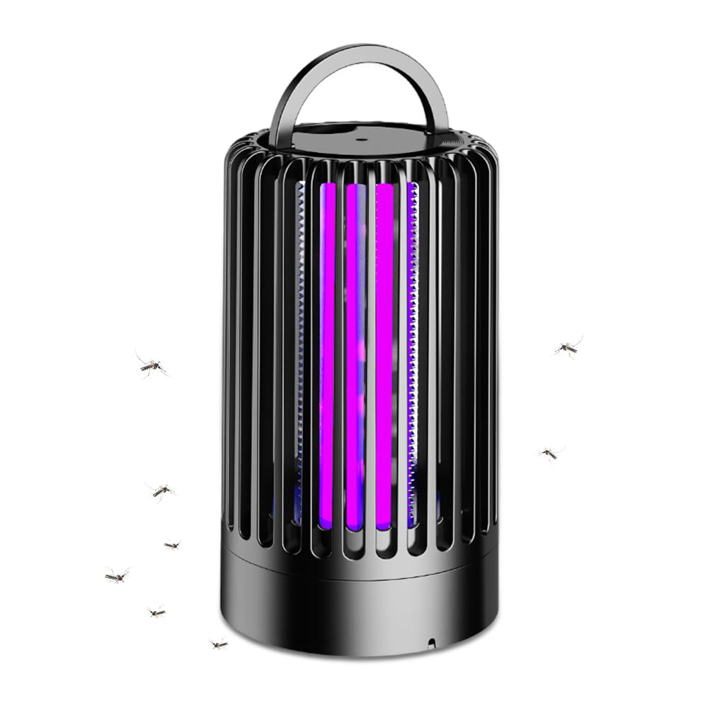 HASTHIP UV Mosquito Killer Lamp for Indoor Outdoor Use with 3600V Grid and Light Sensor | USB Powered Quiet Operation