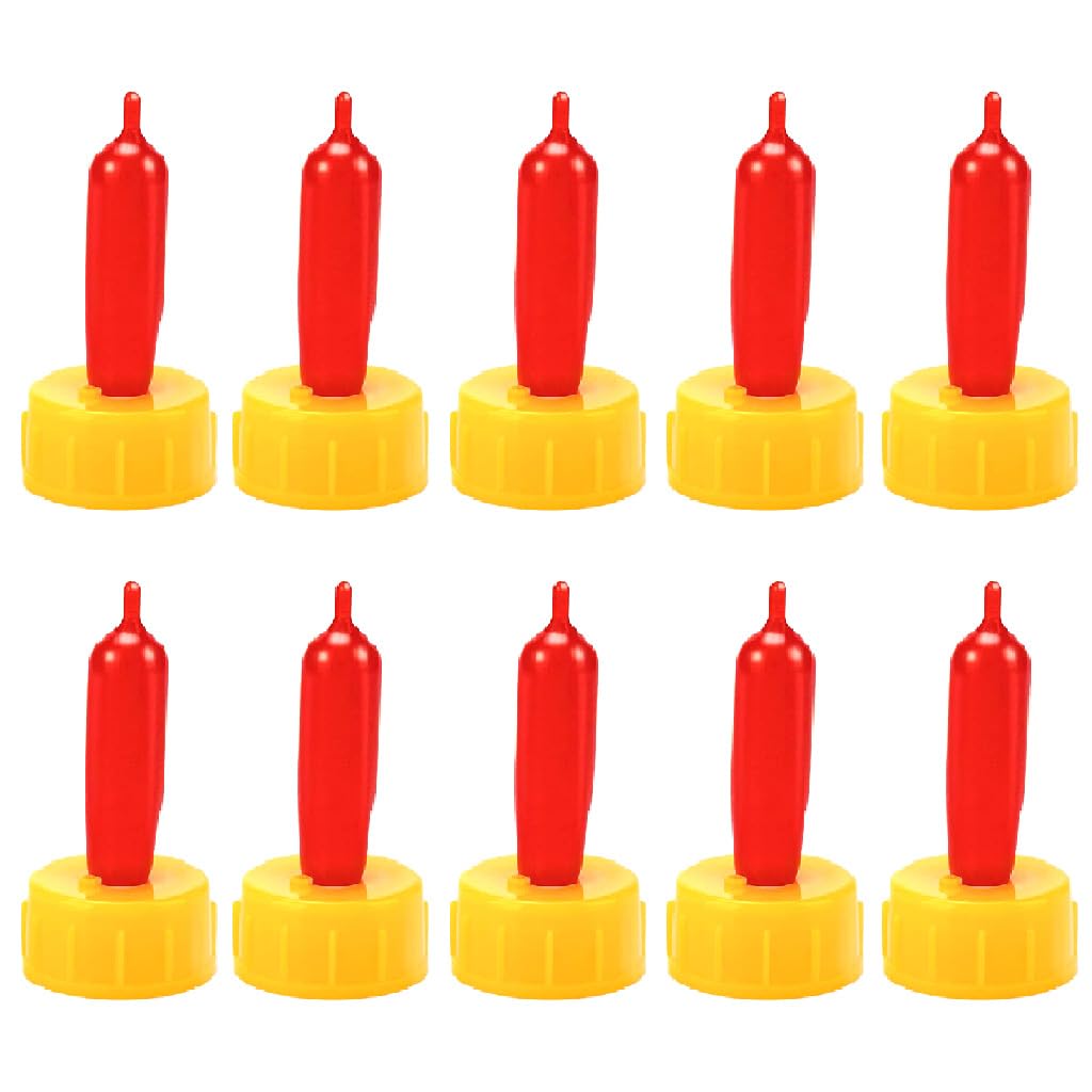 HASTHIP Feeding Nipples for Lamb Bottles with Universal Fit HDPE Material Set of 10 | Safe for Goats Calves and Piglets