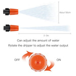 HASTHIP® Slow Irrigation Kit Micro Water Sprayer Set, 30Pcs 8-Hole Drip Nozzles, 10Pcs Mist Water Sprayers & 10Pcs Tee Pipe Connectors, Slow Drip Irrigation Set for Garden, Lawn(Pack of 50)