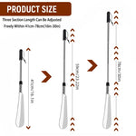 HASTHIP Shoe Horn for Seniors with Adjustable Length 16 to 38 in and Flexible Angle | Stainless Steel Telescopic Design