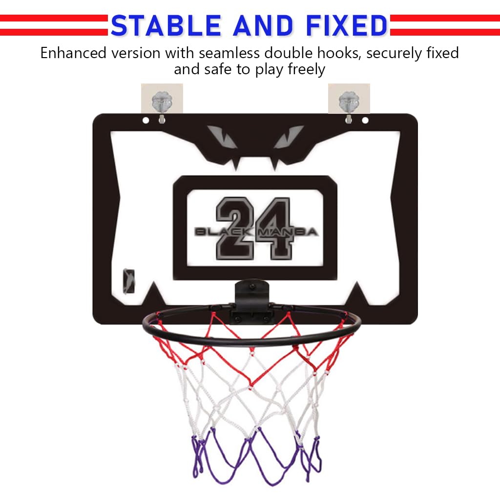 HASTHIP Kids Indoor Basketball Hoop Kit with Wall Mounted Mini Basketball Set