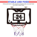 HASTHIP Kids Indoor Basketball Hoop Kit with Wall Mounted Mini Basketball Set