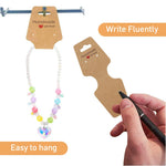 HASTHIP Paper Card Holder for Jewelry Display with Handle | 200PCS Self Adhesive Packing Supplies