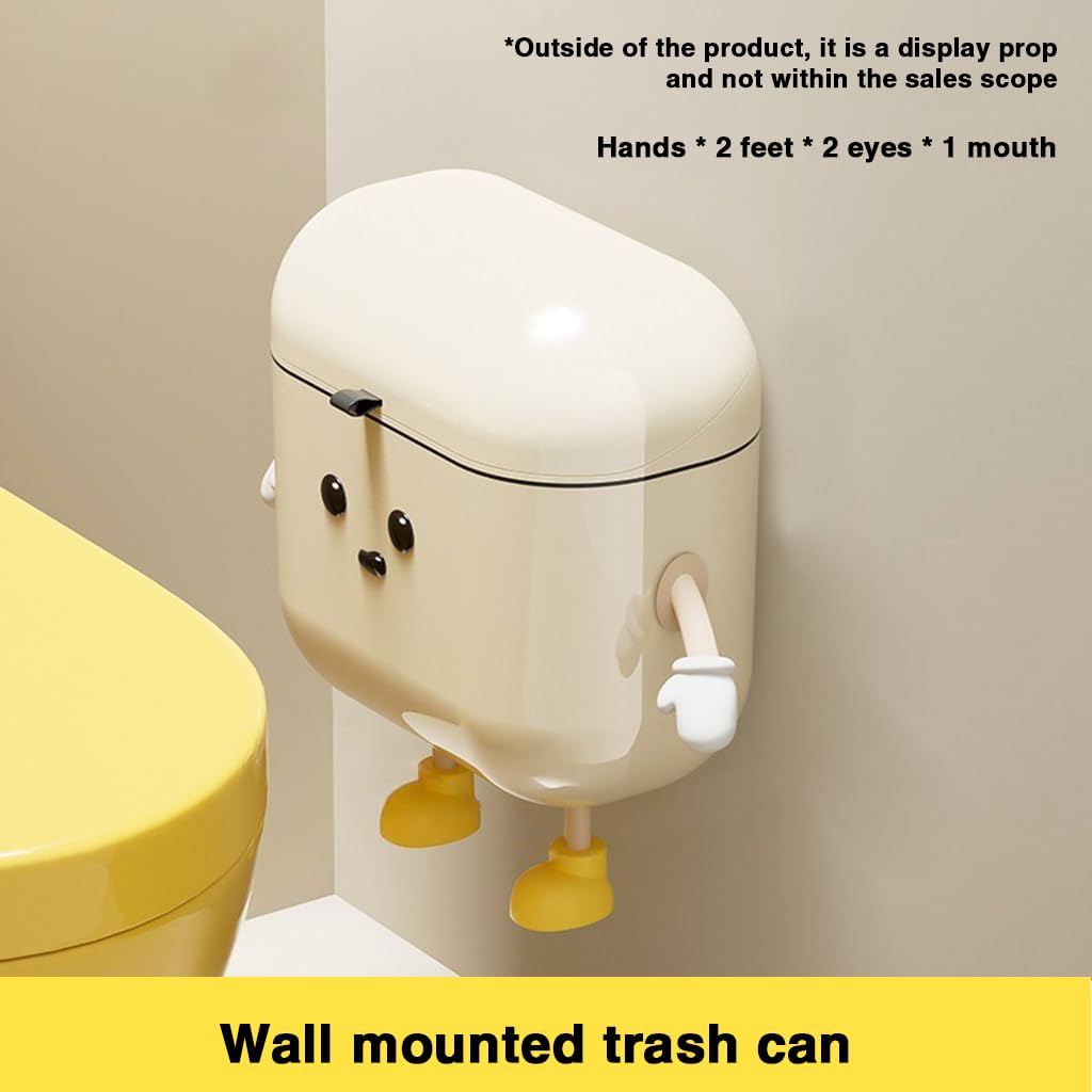 HASTHIP Compost Bin for Kitchen Counter or Under Sink featuring 9L Capacity and Wall Mount | Plastic Lid Keeps Odors Contained