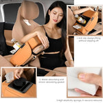 HASTHIP® Cojín para reposabrazos de coche, multifuncional, de cuero sintético, para consola central