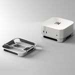 HASTHIP® Soporte de Aluminio para Mac Mini M4/M4 Pro, Base Elevada con Disipación de Calor, Antideslizante y Compatible con Accesorios