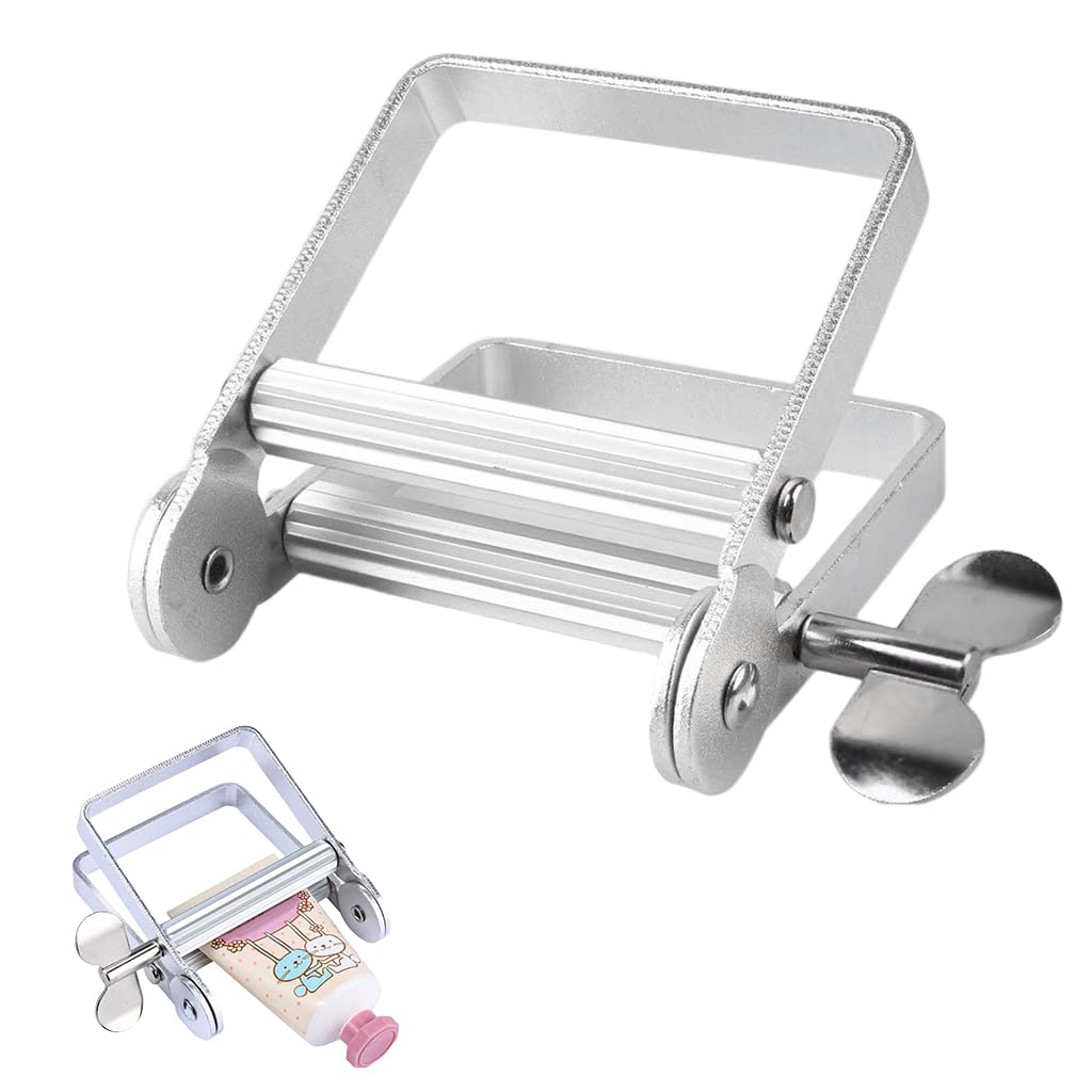 HASTHIP Metal Tube Toothpaste Squeezer for Hair Dye and Creams featuring Roller Mechanism