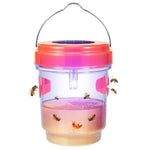 HASTHIP Wasp Trap Lamp for Fruit Trees with Solar Powered LED Light | Waterproof Hanging Bug Trap