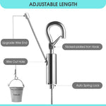 HASTHIP Hooks for Picture Hanging with Quick Release Buckles and 1m Adjustable Stainless Steel Wire