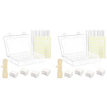 HASTHIP Embroidery Floss Organizer Kit for Cross Stitch with 24 Compartments and 80 Bobbins | Includes Floss Winder and Color Number Stickers