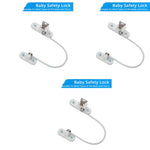 HASTHIP Child Safety Window Lock Chain for Home Security featuring 185mm Range and Key | 3PCS