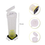 HASTHIP Queen Bee Cages for Safe Introduction with Candy Plug Bottom and Vented Design | 10Pcs 2.6cm x 7.8cm Reusable Plastic