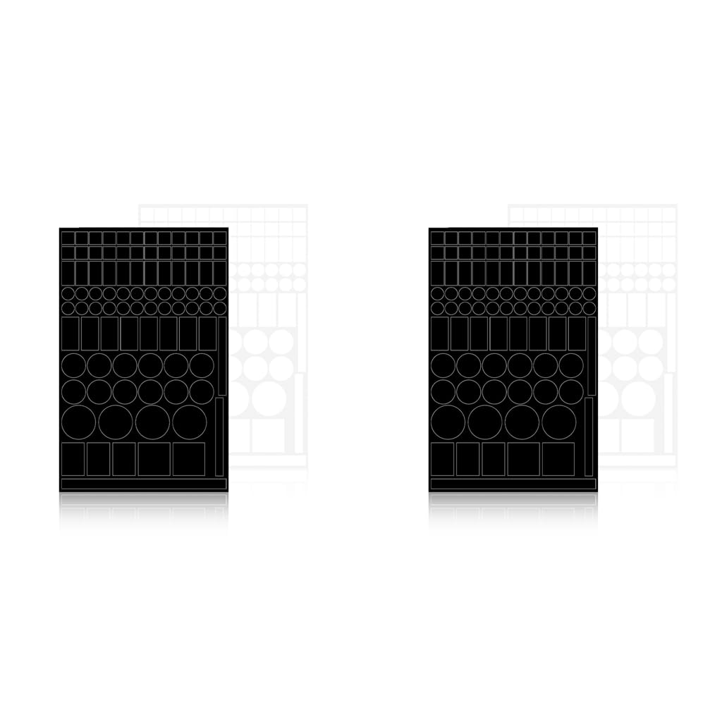 HASTHIP Blackout Stickers for LED Indicator Lights featuring 140 pcs multi sized dots | black