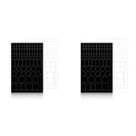 HASTHIP Blackout Stickers for LED Indicator Lights featuring 140 pcs multi sized dots | black