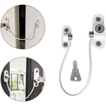 HASTHIP Door Lock Child Safety for Windows and Doors with Key Limiter 185mm Stainless Steel | Easy Install for Home Security