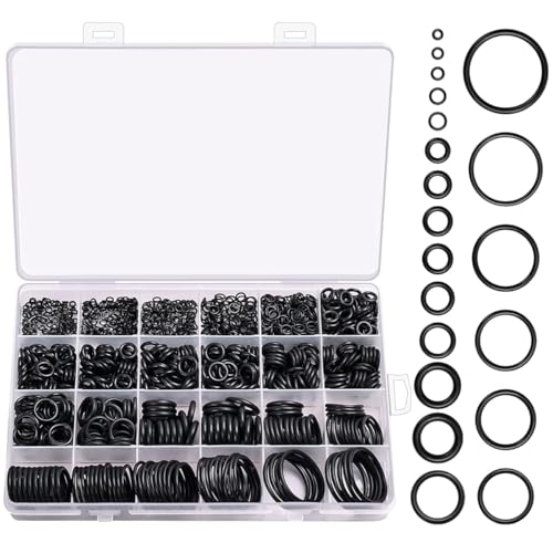 HASTHIP® 950Pcs Metric Rubber O-Ring Assortment Kit, 20 Sizes Nitrile Washer Gaskets Set with Storage Case for Automotive, Plumbing, Hydraulic, Machinery, DIY & Faucet Repair