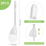 HASTHIP Toilet Brush Set for Bathroom Cleaning with Attached Sanitary Cone | 2 Pack 14 in White