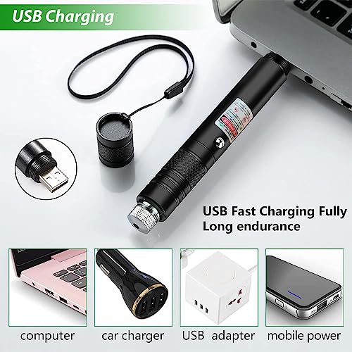 HASTHIP® Puntero láser verde recargable por USB