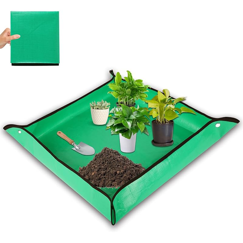 HASTHIP Potting Mat for Gardening with Snap Button Corners and 39.3 x 39.3 in Workspace