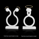 HASTHIP Plant Climbing Wall Fixture Clips with Twist Lock Design 50 Pcs | White ABS Hooks for Home and Garden