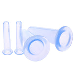 4pcs Silicone Vacuum Cupping Cups Massage Set with Bag Face Body Cups for Wrinkle Reducer,Collagen Stimulator,Pain Relief